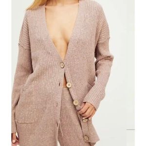 Free People Maiya Sweater Set in Smoked Mulberry - Size L